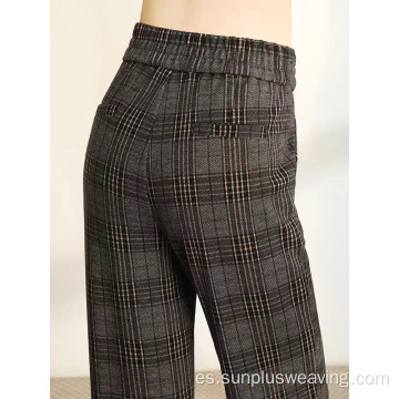 pantalones y pantalones de las mujeres de la tela del hilo elástico